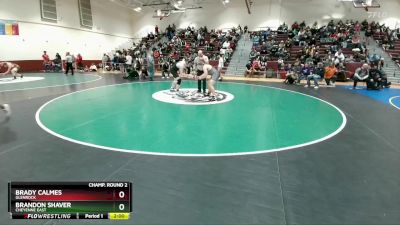 190 lbs Champ. Round 2 - Brady Calmes, Glenrock vs Brandon Shaver, Cheyenne East