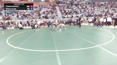 57 Finals kg Champ. Round 1 - Karlee Brooks, Iowa Womens Wrestling Club vs Molly Allen, Cowgirls Wrestling Club