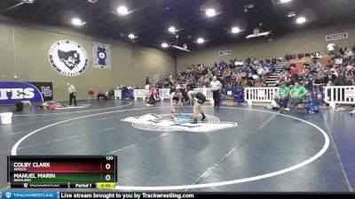 120 lbs 3rd Place Match - Manuel Marin, Highland vs Colby Clark, Wasco