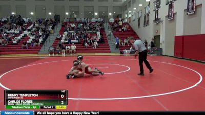 147 lbs Quarterfinal - Henry Templeton, Homewood HS vs Carlos Flores, Berry Middle School (Hoover AL)