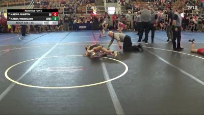 65 lbs Cons. Semi - Nadia Weingart, Lady Warriors Wrestling Club vs Kaena Martin, Batavia Bulldogs