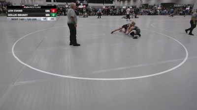 120 lbs Cons. Sub-rd Of 32 - Levi Evans, Iowa vs Hollis Brunet, Moen Wrestling Academy
