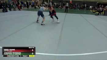 110 lbs Cons. Round 2 - Knox Young, GHV Mat Club vs Emerson Peterson, Victory School Of Wrestling
