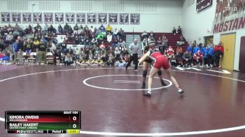 145 lbs 5th Place Match - Bailey Hakert, Center Point-Urbana vs Kimora Owens, Williamsburg