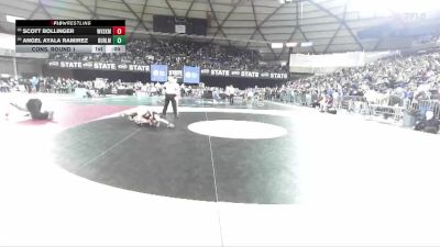 Boys 2A 113 lbs Cons. Round 1 - Angel Ayala Ramirez, Burlington-Edison vs Scott Bollinger, West Valley (Spokane)