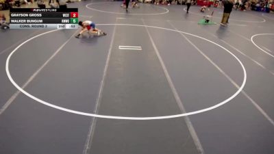 12U - 70 lbs Cons. Round 3 - Grayson Gross, Westonka vs Walker Bungum, Kasson-Mantorville Wrestling Club