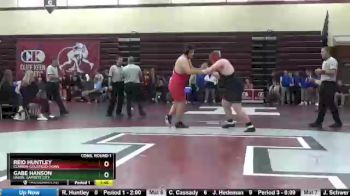 285 lbs Cons. Round 1 - Gabe Hanson, Union, LaPorte City vs Reid Huntley, Clarion-Goldfield-Dows