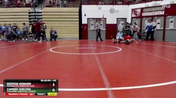 215 lbs Cons. Round 4 - Camden Shelton, Alexandria Wrestling Academy vs Dezmon Howard, Michigan City Wrestling Club