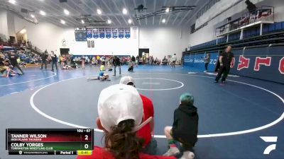 67 lbs Champ. Round 2 - Tanner Wilson, High Plains Thunder vs Colby Yorges, Torrington Wrestling Club