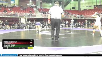 140 lbs Round 2 (8 Team) - Amayah Caro, Garden City HS vs Addison Brown, Minden Girls