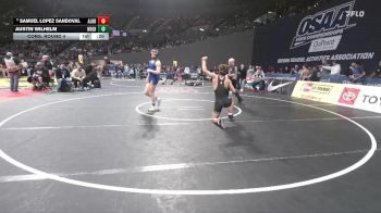 6A Boys 132 lbs Cons. Round 4 - Austin Wilhelm, Newberg Boys vs Samuel Lopez Sandoval, Aloha Boys