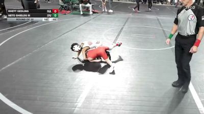 53 lbs Round Of 32 - Rhett Gedling, Paulsboro vs Neto Shields III, Spazz Wrestling