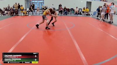 80 lbs Round 1 (6 Team) - Zachary Baginski, Florida Scorpions vs Mason Pederson, Misfits United