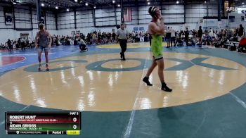 144 lbs Round 1 (3 Team) - Robert Hunt, SHENANDOAH VALLEY WRESTLING CLUB vs Aidan Griggs, HEADHUNTERS - BLACK