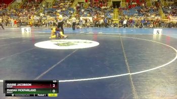 105 lbs Champ. Round 1 - Avarie Jacobson, Rugby vs Makiah Mckfarland, Beach