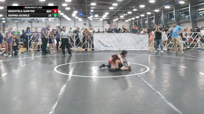 55 lbs Round 2 (3pm Friday) - Sophia Schulz, Lady Reapers vs Makayela Sawyer, Minnesota Funky Singlets