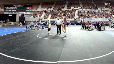 138-D1 Champ. Round 1 - Nevaeh Smith, Mesa High School vs Taylor Wolf, Canyon Del Oro High School