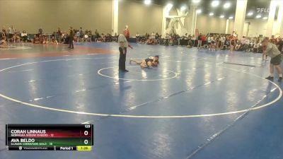 125 lbs Round 3 (8 Team) - Ava Beldo, Illinois Cornstars Gold vs Corah Linnaus, Nebraska Widow Makers