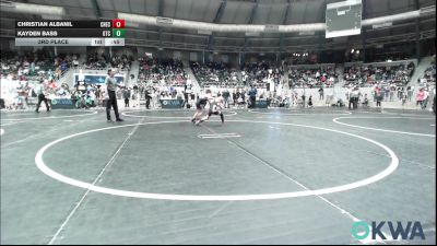 60 lbs 3rd Place - Christian Albanil, Checotah Matcats vs Kayden Bass, Grove Takedown Club