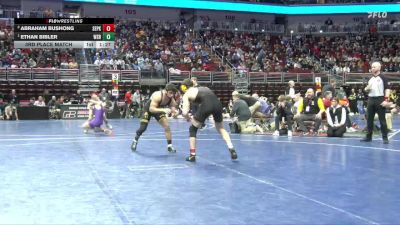 3A-165 lbs 3rd Place Match - Ethan Bibler, Waverly-Shell Rock vs Abraham Bushong, Southeast Polk