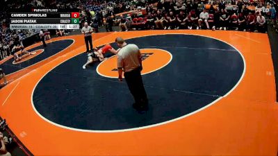 106 lbs Semis & 1st Wrestleback (8 Team) - Camden Spiniolas, Woodstock (Marian) vs Jason Piatak, Coal City