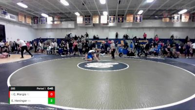 285 lbs Cons. Round 4 - Christopher Margis, Temescal Canyon vs Everett Heninger, Newport Harbor