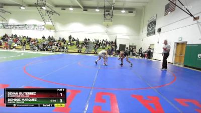 125 lbs Cons. Round 2 - Devan Guiterrez, Bakersfield College vs Dominic Marquez, Cuesta College