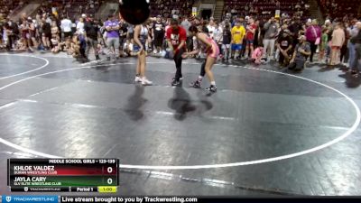 123-139 lbs Quarterfinal - Khloe Valdez, Duran Wrestling Club vs Jayla Cary, SLV Elite Wrestling Club