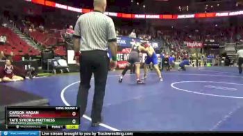 3A-285 lbs Cons. Round 3 - Carson Hagan, Dowling Catholic vs Tate Sykora-Matthess, Cedar Rapids Washington
