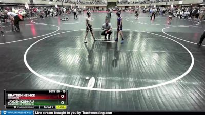 75 lbs Quarterfinal - Brayden Heimke, Wisconsin vs Jayden Kuhnau, No Nonsense Wrestling