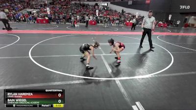 66 lbs Quarterfinal - Bain Wiegel, Sarbacker Wrestling Academy vs Rylan Haremza, Crass Trained