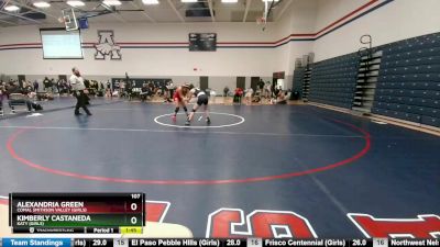 107 lbs Round 4 - Kimberly Castaneda, Katy (Girls) vs Alexandria Green, Comal Smithson Valley (Girls)