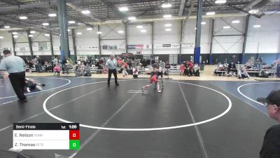 72 lbs Semifinal - Edyn Nelson, Team Aggression vs Zoe Rose Thomas, Peterson Grapplers