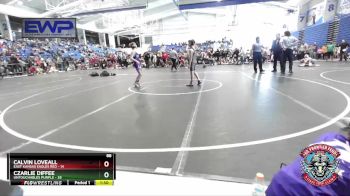 88 lbs Round 1 (4 Team) - Calvin Loveall, East Kansas Eagles Red vs Czarlie Diffee, Untouchables Purple