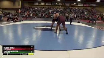 285 lbs Champ. Round 3 - Matthew Moore, Mesa Ridge vs Alcon Ortiz, Fort Morgan