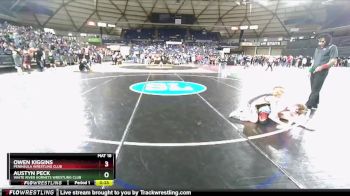 92 lbs Cons. Round 4 - Austyn Peck, White River Hornets Wrestling Club vs Owen Kiggins, Peninsula Wrestling Club