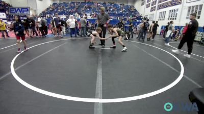 92 lbs Quarterfinal - Cooper Bright, Harrah Little League Wrestling vs Westin Pollock, Owasso Takedown Club