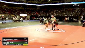 155 Class 1 lbs Champ. Round 1 - Nikeshia Davis, West Plains vs Maddyson Coleman, Lawson