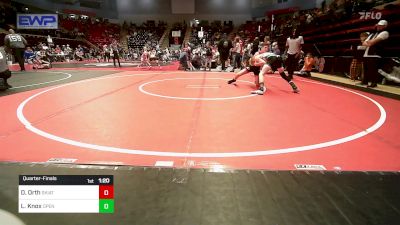 100 lbs Quarterfinal - Derek Orth, Skiatook Youth Wrestling vs Laydon Knox, Open Mats