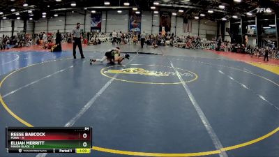 84 lbs Rd# 9- 2:15pm Saturday Final Pool - Reese Babcock, POWA vs Elijah Merritt, Minion Black