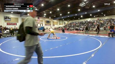 144 Boys Cons. Round 5 - Nathan Torres, Brawley vs Alexander Resico, Grossmont