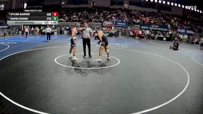 D 3 165 lbs Quarterfinal - DAVID EVANS, St. Edmund vs Kyler Dartez, South Beauregard