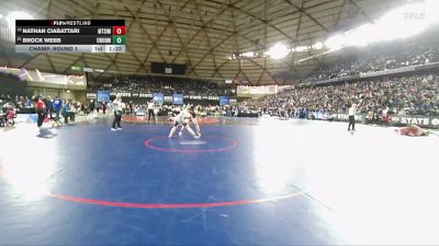 Boys 4A 165 lbs Champ. Round 1 - Brock Webb, Union vs Nathan Ciabattari, Mt. Si