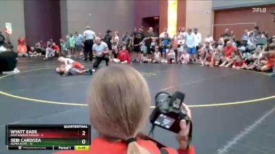 55 lbs Quarterfinals (8 Team) - Sebi Cardoza, Alpha Elite vs Wyatt Eads, East Kansas Eagles