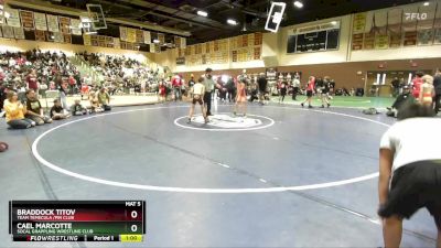 78 lbs Quarterfinal - Cael Marcotte, Socal Grappling Wrestling Club vs Braddock Titov, Team Temecula /Pin Club