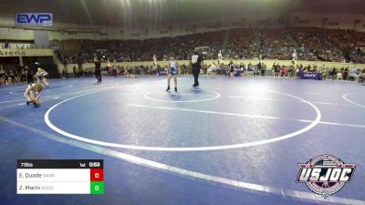 73 lbs Round Of 16 - Easton Quade, Warrior Trained Wrestling Club vs Zyren Marin, Woodward Youth Wrestling