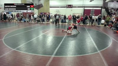 92 lbs Champ. Rd Of 16 - Justin Brown, Coon Rapids Mat Bandits Wrestling Club vs Liam Monson, Elk River Wrestling
