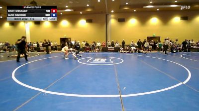 113 lbs Cons. Round 2 - Bart Meckley, Pennsylvania vs Jake Simione, Maryland