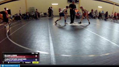 108 lbs Cons. Round 2 - Elijah Lorek, Bulldog Premier Wrestling Club vs Christopher Danford, Beech Grove Wrestling Club