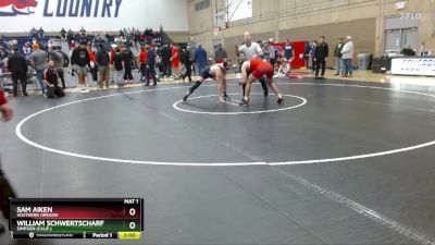 165 lbs Quarterfinal - William Schwertscharf, Simpson (Calif.) vs Sam Aiken, Southern Oregon